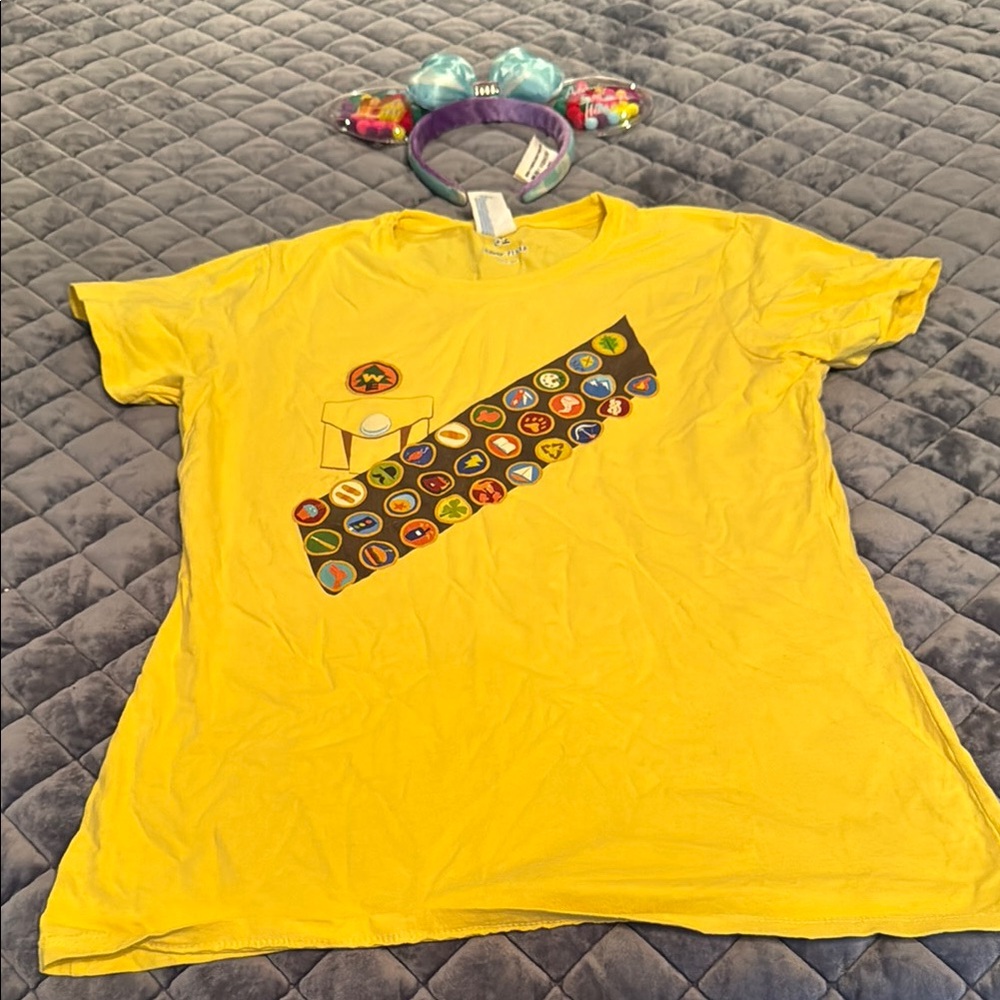 Adult or teen Disney UP shirt and ears bundle NWT